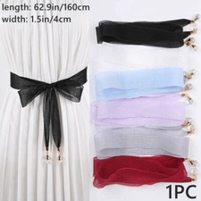 Abito Camicetta Donna Mesh Con Fascia In Rete E Nastro Con Cintura E Pendente