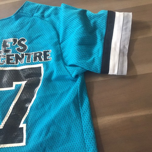 Vintage Athletic Mesh San Jose Sharks NHL Baseball Button Up Jersey M 90s Rare. - Picture 9 of 10