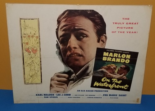 MARLON BRANDO 54' ORIGINAL ON THE WATERFRONT HALF SHEET MOVIE POSTER GIA SCALA - Bild 7 von 19