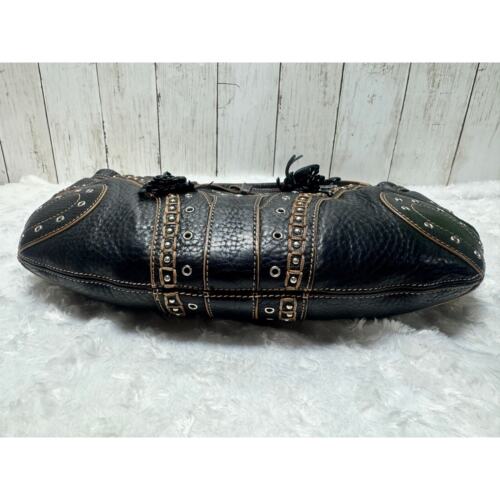 COLE HAAN Borsa a mano con borchie e passanti in vera pelle hobo nappe, Nero - Foto 14 di 15
