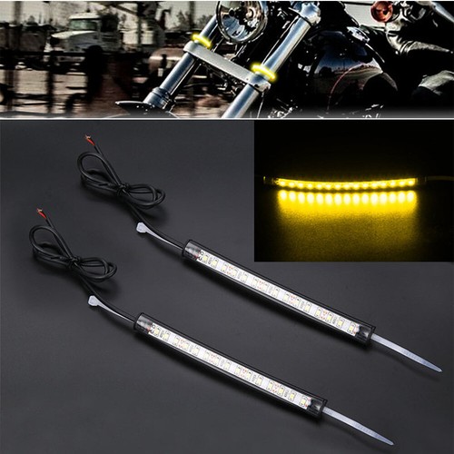Motorcycle 48 LED Turn Signals Strips Tail Brake Light For Bobber Cafe Racer ATV - Picture 8 of 12