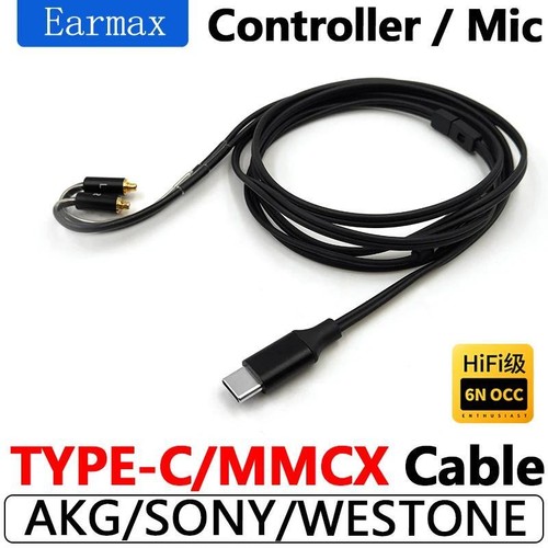 TYPE-C to MMCX 6N OCC Cable For AKG N40 N5005 SHURE SE215 315 425 535 846 125cm - Picture 4 of 8