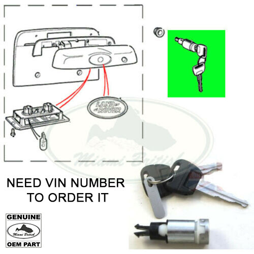 LAND ROVER REAR END DOOR BARREL & KEY FREELANDER CWC102370SW OEM - Bild 1 von 1