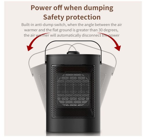 1500W Calentador eléctrico giratorio BAJO NIVEL RUIDO - Foto 3 di 3