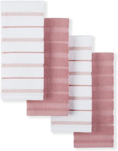 Kitchenaid Albany Küchentuch 4er-Pack Set, getrocknete Rose/weiß, 16"X26" - Bild 9 von 12