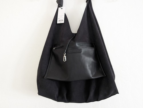 ELIZABETH AND JAMES Shoulder Bag Black Leather Knotted Hobo Glam Quiet Luxury - Picture 3 of 16