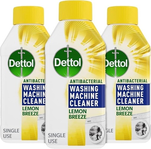 Dettol Antibacterial Washing Machine Cleaner, Lemon Breeze - 3x250ml