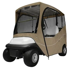 Classic Accessories Fairway Travel Golf Car Enclosure Khaki Short Roof