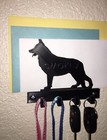 Personalized German Shepherd Leash/Key/Mail Holder with 4 hooks. Screws included