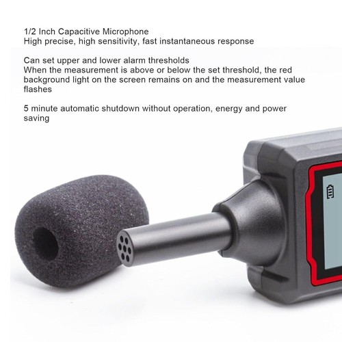 Digital Decibel Meter 30-130dBA Noise Meter Handheld Sound Level A Double Meter - Picture 5 of 15