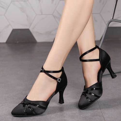 Scarpe Moderne Ragazze Donna Scarpe da Ballo Latino Tango Chiuse Salsa Scarpe da Allenamento 7,5 - Foto 14 di 22