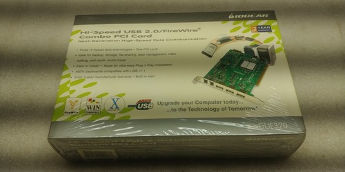 IOGEAR GUF320 Hi Speed USB 2 FireWire Combo PCI Card NEW SEALED FREE SHIPPING!!! - Afbeelding 1 van 6