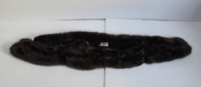 Vintage WM. Pinkus San Francisco Dark Brown Fur Shawl Wrap Scarf Stole