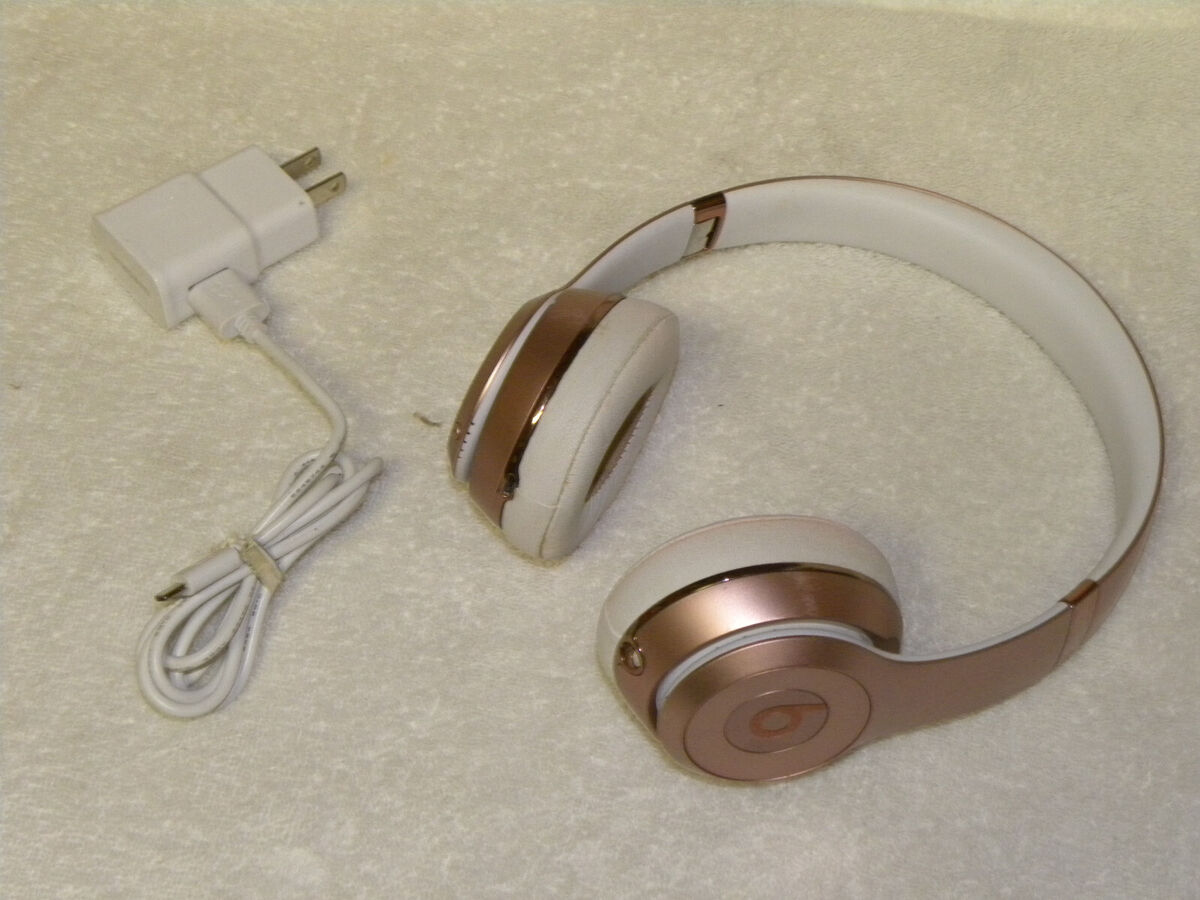 Beats by Dr. Dre Solo3 Wireless On the Ear Headphones Rose Gold With Charger 695974861223 eBay