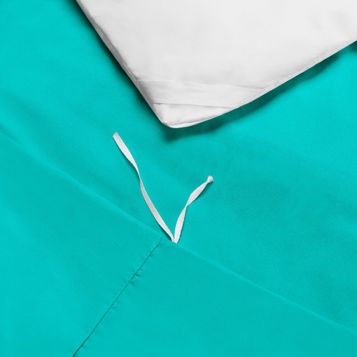 Duvet Cover Set Soft Brushed Comforter Cover W/Pillow Sham, Teal - Cal King - Bild 4 von 7