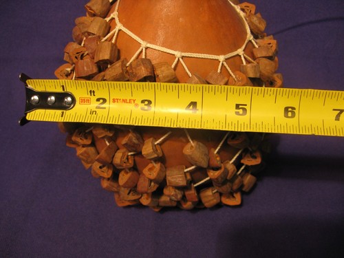 African Shaker Rattle Drum Gourd Hand Percussion Nice Gift Handmade - Picture 6 of 12
