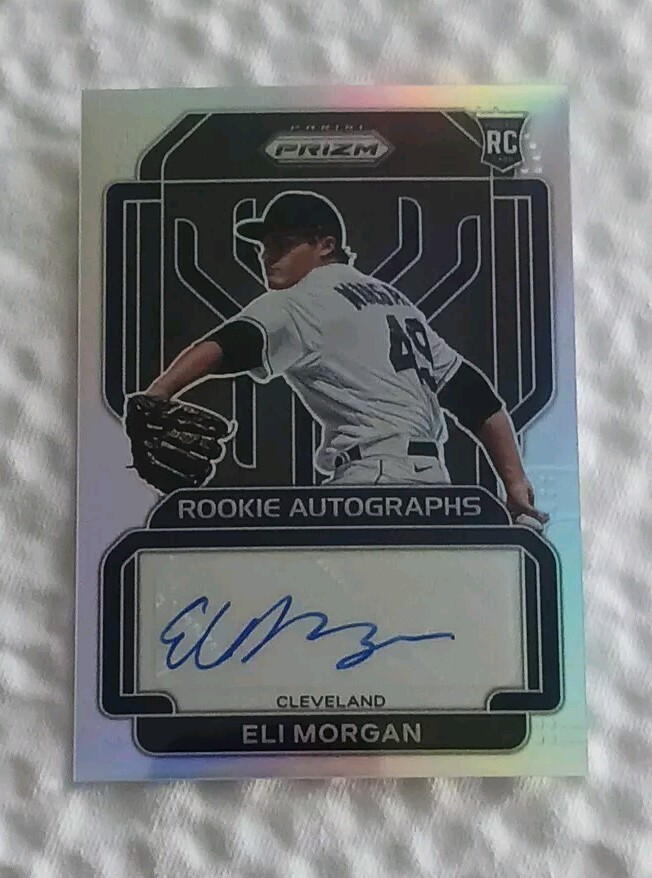 Eli Morgan Autograph Rookie 2022 Panini Prizm Silver Prizm #RA-EI Cleveland