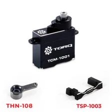 TORQ TCM-1001 servo with CNC servo horn and servo mount for LOSI Micro-B