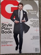 GQ Magazine Oct 2012 Chris Paul Javier Bardem Denzel Washington Barack Obama