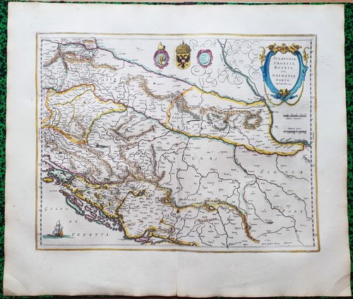 XVII ème - Croatie Bosnie - Superbe Carte par Mercator & Blaeu 60x51 Editée 1642 - Picture 1 of 5