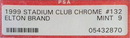 1999-01 Stadium Club Chrome Elton Brand #132  PSA 9 Rookie RC  - Picture 6 of 7
