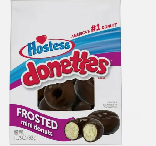 HOSTESS Frosted Mini DONETTES Bag, Chocolate Mini Donuts - 10.75 oz - Foto 4 di 5