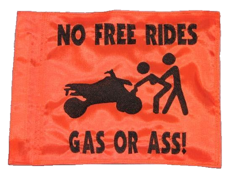 Custom GAS OR A*S ATV Safety Replacement Whip Flag. Made to fit all whips - Picture 6 of 9