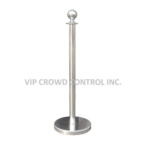JUEGO DE 5 PIEZAS CUERDA STANCHION, TOP CORONA Y ESPEJO ESMALTE S.S. 12" BASE PLANA - Imagen 3 de 10
