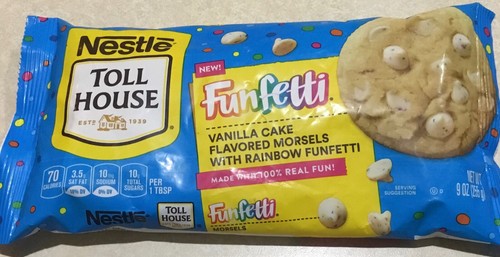 Nestle Toll House Funfetti Morsels Vanilla Cake Flavored Rainbow Funfetti White
