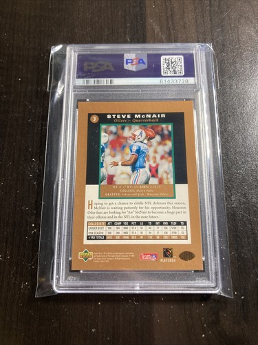 Steve McNair #3 PSA 7 SP CARD NFL FOIL 1995 T18-320 - Picture 2 of 2