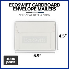 3000 - 6.5x4.5 ECOSWIFT SELF SEAL RIGID SHIPPING FLATS CARDBOARD ENVELOPE MAILER