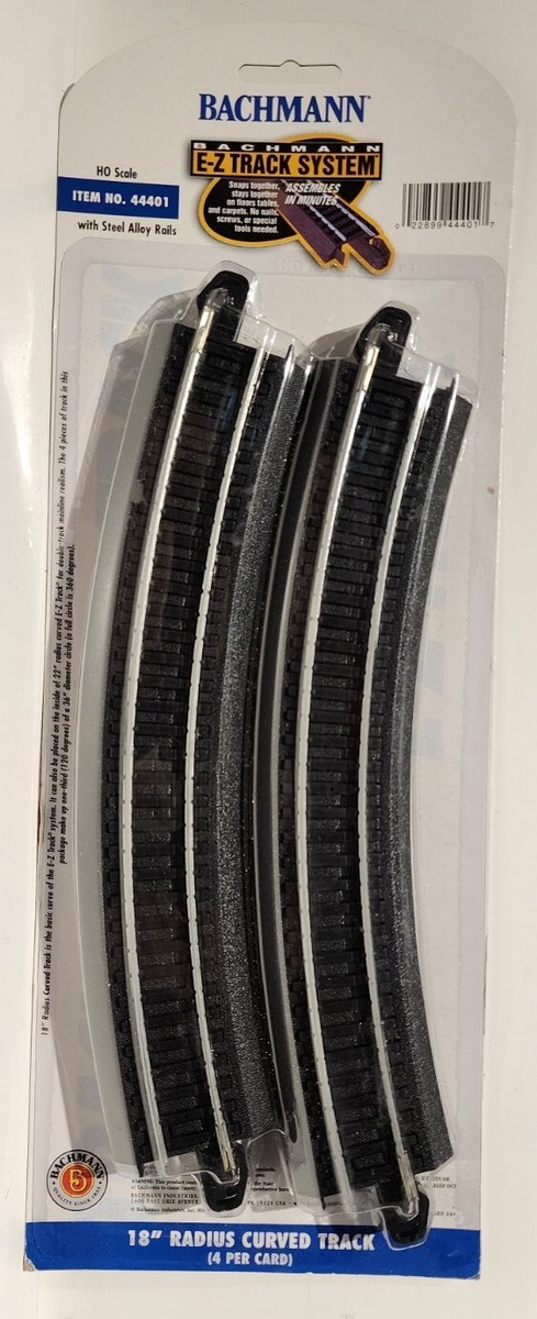 HO Scale Model Trains Bachmann 44531 1/2 18 Radius Curve EZ Track