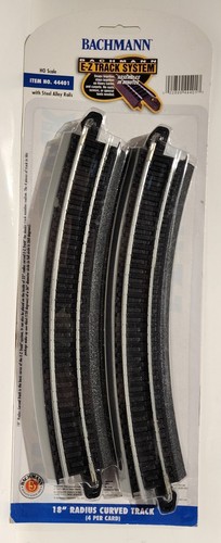 BACHMANN E-Z TRACK HO 18" RADIUS CURVES 4pcs  - Picture 1 of 3