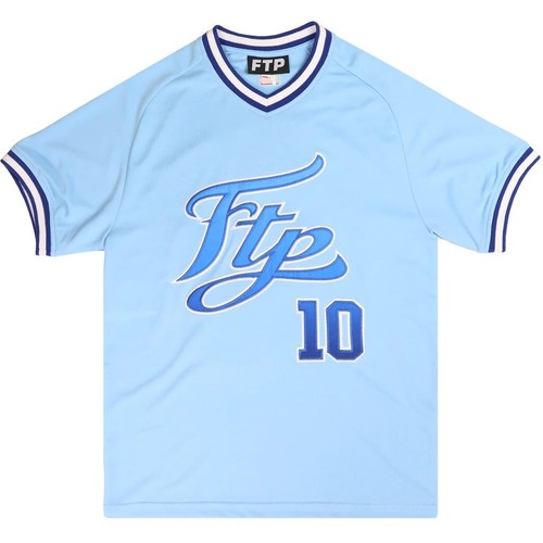FTP Script Pullover Baseball Trikot Hellblau L Large Brandneu