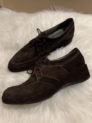 Robert Clergerie Paris Barneys New York Brown Wedge Oxford Shoes Sz 6.5 - Picture 4 of 8