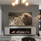 2200mm TV Media Wall Furniture Package With 60" Electric Fire TA