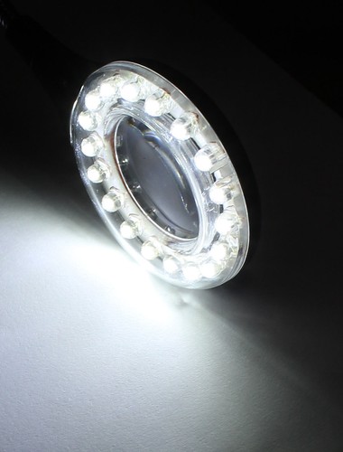 Biurko Laptop PC 18 LED Białe oświetlenie Elastyczna lampa USB z lupą Szkło - Zdjęcie 3 z 3