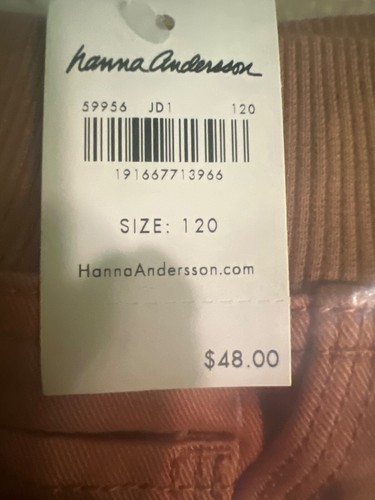 Hanna Andersson Rib Waist brown pant size 120 - Picture 3 of 3