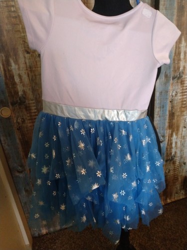 Disney's Girl Blue Frozen Elsa costume play dress Sz 7/8. D - Picture 3 of 3