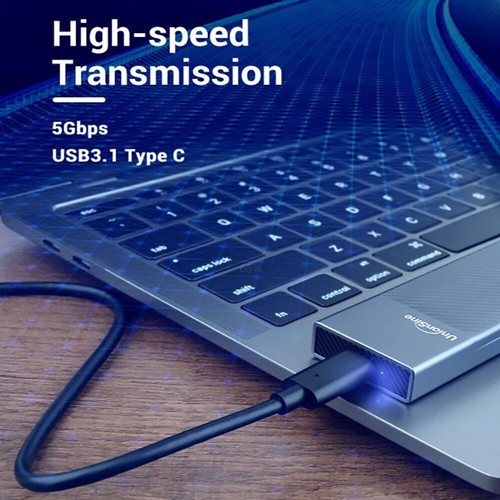 M.2 NGFF SATA Gehäuse Adapter 4TB, USB-C 3.2 5Gbps, für 2280 M.2 B/B+M Key SSD - Bild 3 von 12