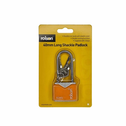 Candado de Hierro Rolson Seguridad Cromado/Latón 25-30- 40-50 60 mm con 3 Llaves - Imagen 27 de 35