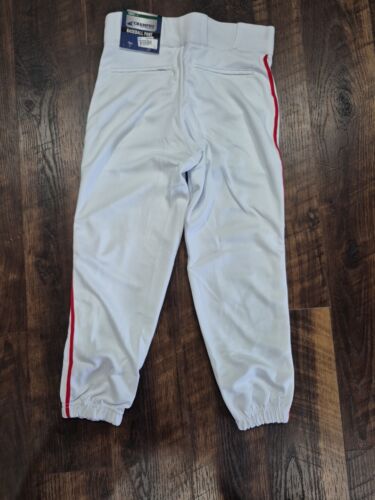 Pantalones de béisbol Champro Knicker niños jóvenes grandes blanco/rojo tubo - Imagen 6 de 7