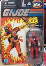 GI Joe 25th Anniversary Cobra Red Ninja The Enemy 3.75  Action Figure 2007 New