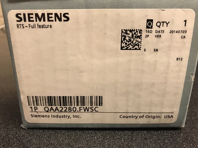 SIEMENS QAA2280.FWSC , RTS-full feature | eBay