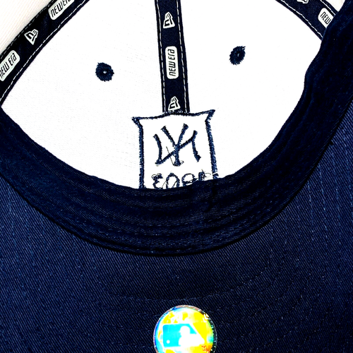 New Era New York Yankees 1903 MLB Gray Hook/Loop Adjustable Hat Pre-Owned - Picture 8 of 8
