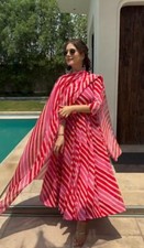 Indian Anarkali Kurta With Dupatta Set Gift For Her Indian Wedding Wear Dresses