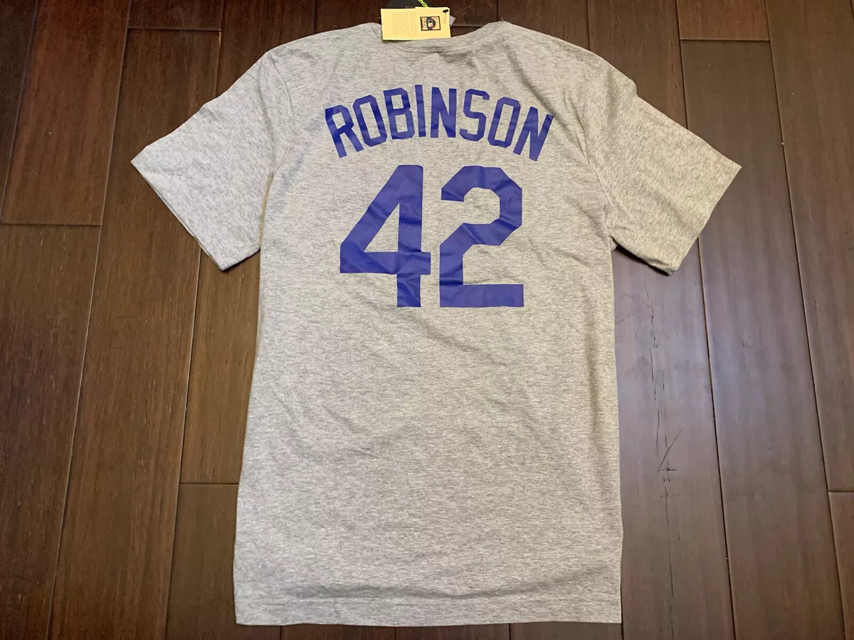 NEW Nike #42 Jackie Robinson Brooklyn Dodgers RARE Gray Jersey Shirt (XL)