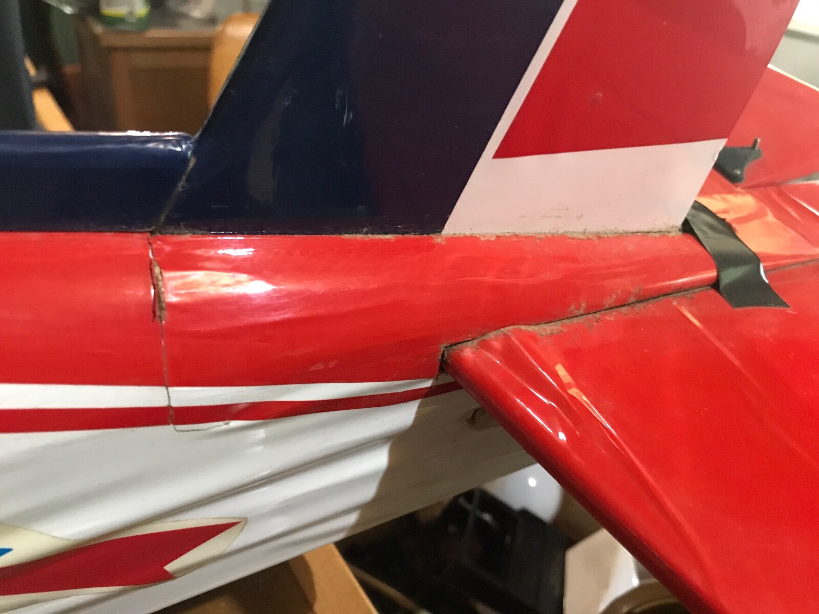 Vintage Super Chipmunk RC Airplane Repair or Restoration Project 64