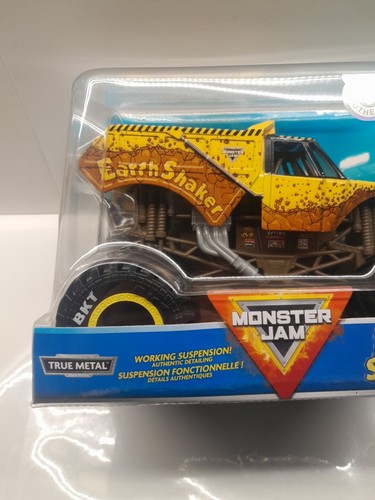 Monster Jam 1:24 Scale True Metal Official Truck EARTH SHAKER Working Suspension - Picture 2 of 7