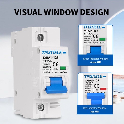 Mini disyuntor tipo C MCB protector de sobrecarga corta montaje en riel Din 35 mm - Imagen 2 de 12